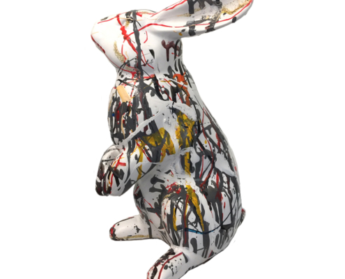 Jean Jackson (inspiré de Pollock) - Technique mixte - Vernis - pièce unique - 38 x 20 x 17 cm